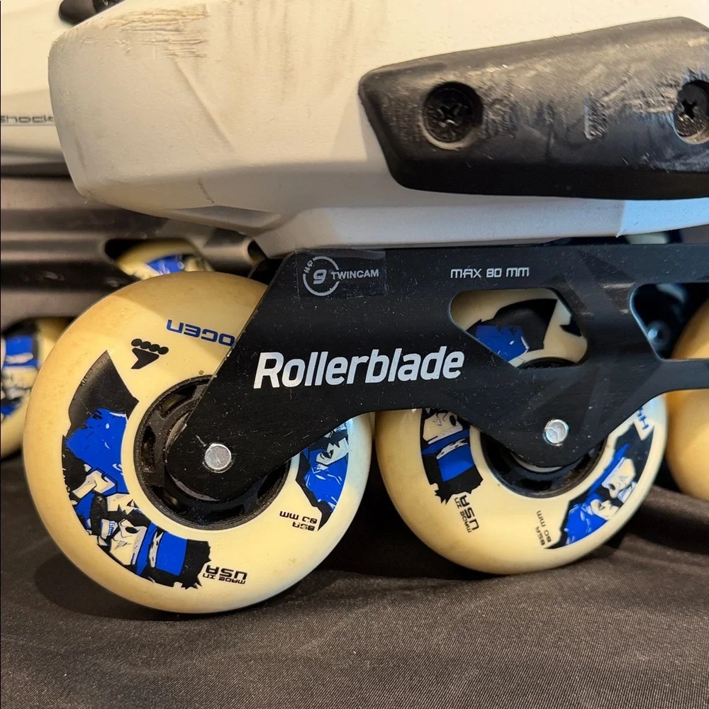 Rollerblade Men's Inline Skates - White, Gray, Blue and Black - Picture 2 of 13